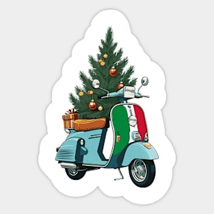 Scooter Christmas tree Sticker